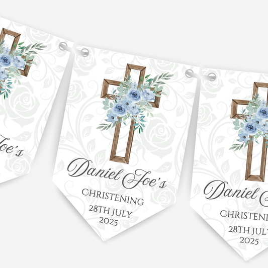 Christening or Baptism Cross Bunting - B109
