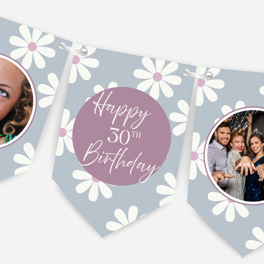 Daisy Birthday Photo Bunting - B132