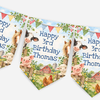 Farming Birthday Party Bunting - B331
