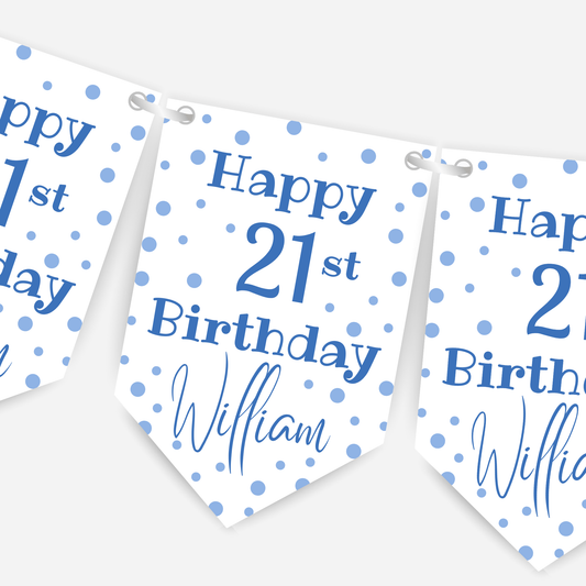 Bright Polka Dot Birthday Bunting - B125