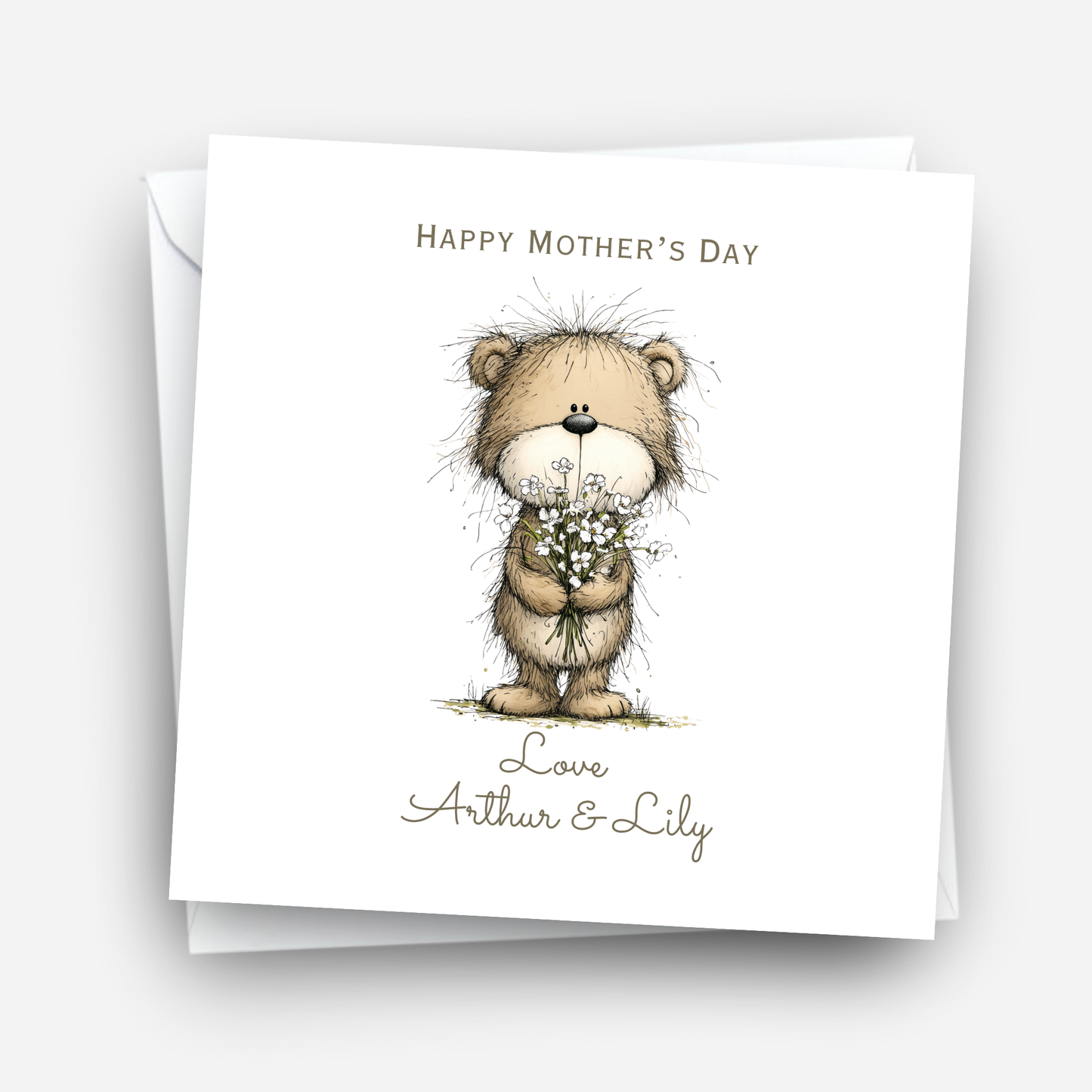 Mother's Day Card - Teddy Bear Design - C832