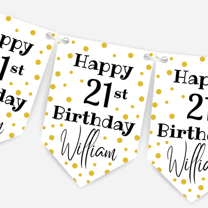 Bright Polka Dot Birthday Bunting - B139