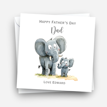 Father's Day Card - Cute Elephant Design - C792