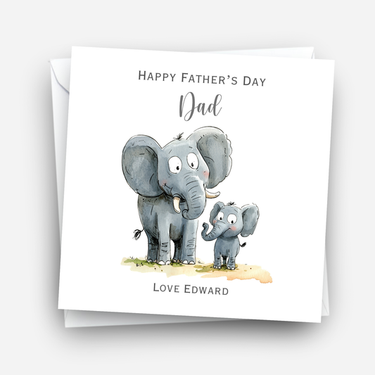 Father's Day Card - Cute Elephant Design - C792