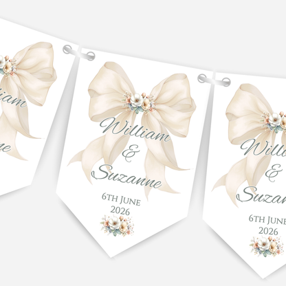Engagement Or Wedding Bow Bunting - B291