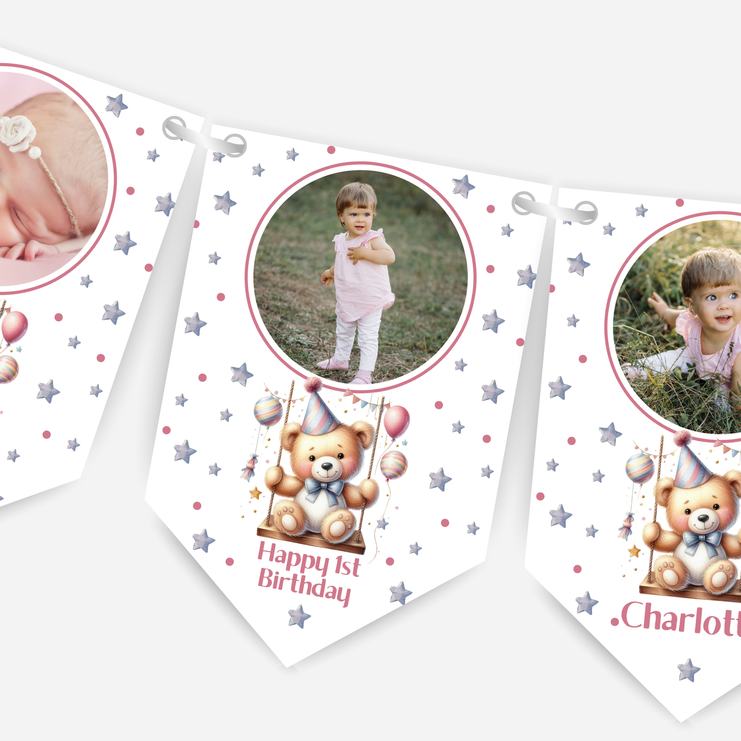 Personalised Any Age Photo Bunting - B192