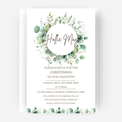 Christening or Baptism Elegant Invitation (Pack of 10 ) - P122