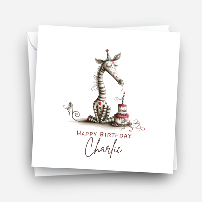 Quirky Giraffe Card - C567