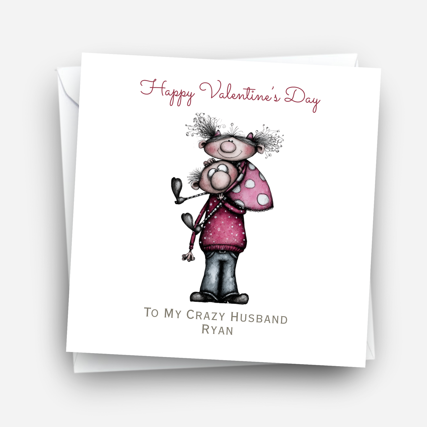 Valentine’s Day Quirky Couple Card  - C710
