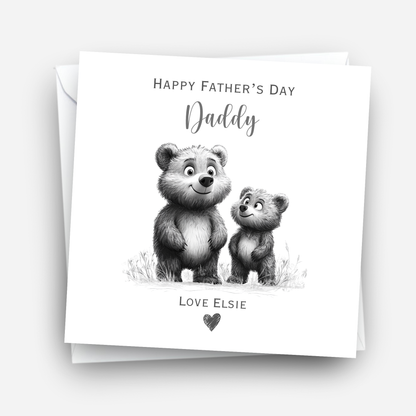 Fathers Day Card - Cute Teddy Design - C788