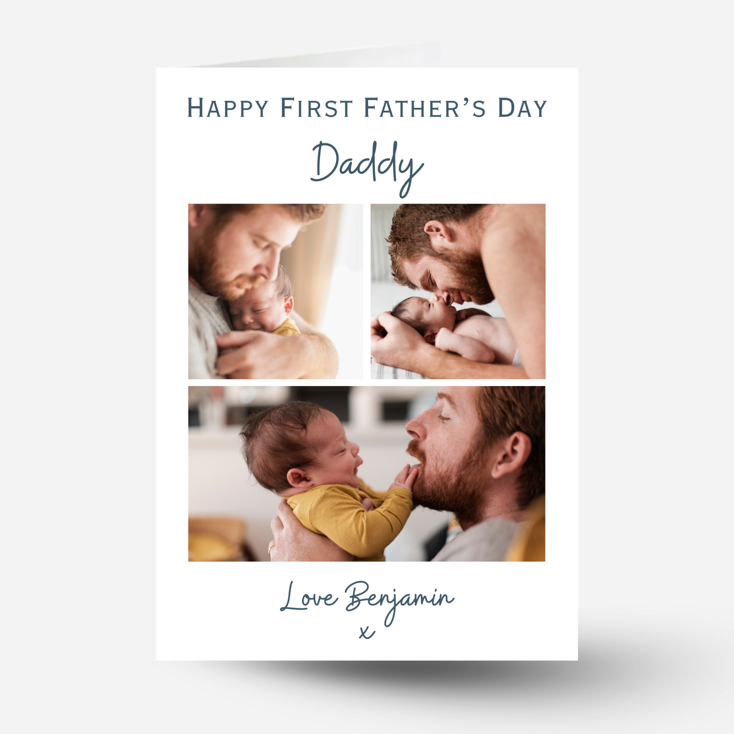 First Fathers Day Three Photo Card - PC44