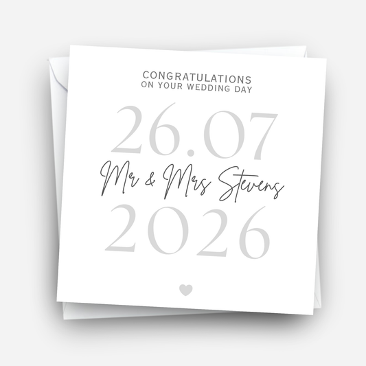 Elegant  Wedding or Engagement Card - C845