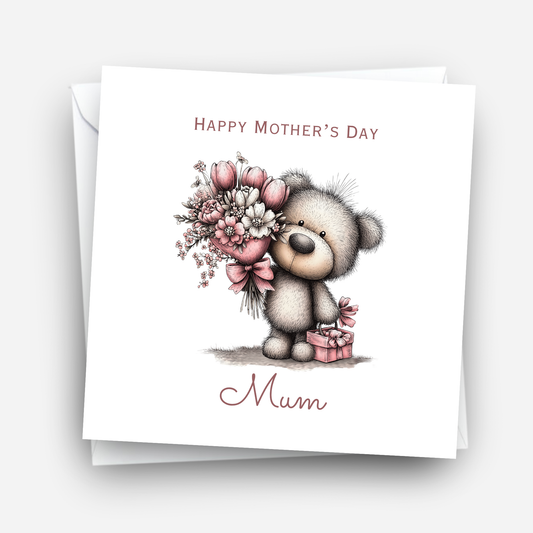 Mother's Day Card - Teddy Bear Design - C738