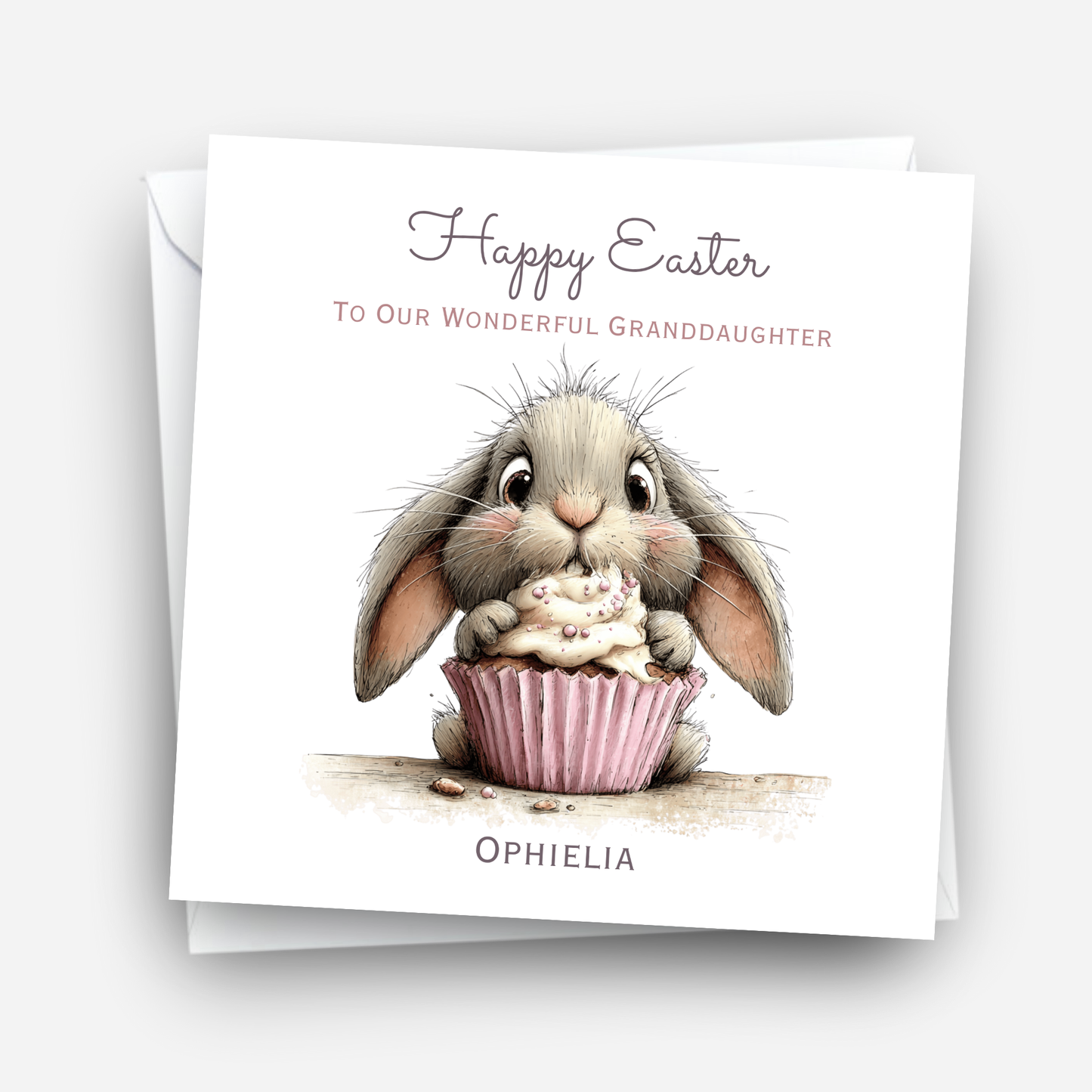 Easter Card With A Cute Bunny Design - C843