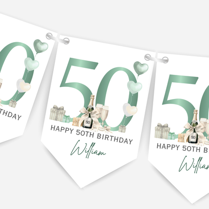 Gorgeous Party Bunting in Five Colours Any Age - B274