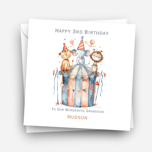 Circus Themed Birthday Card - C538
