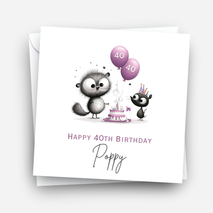 Quirky Animal Birthday Card - C562