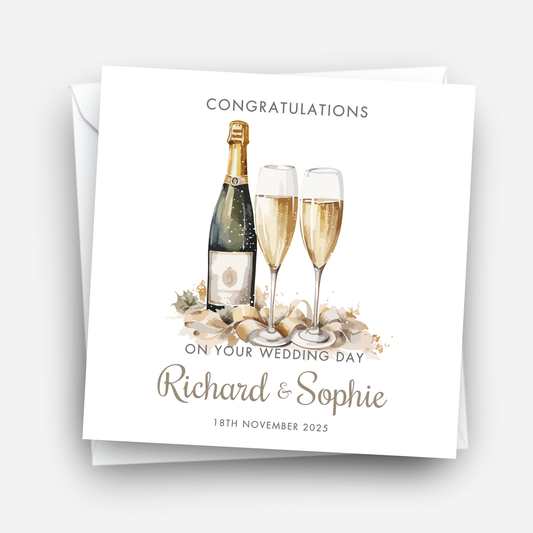 Fizz Wedding Card - C114