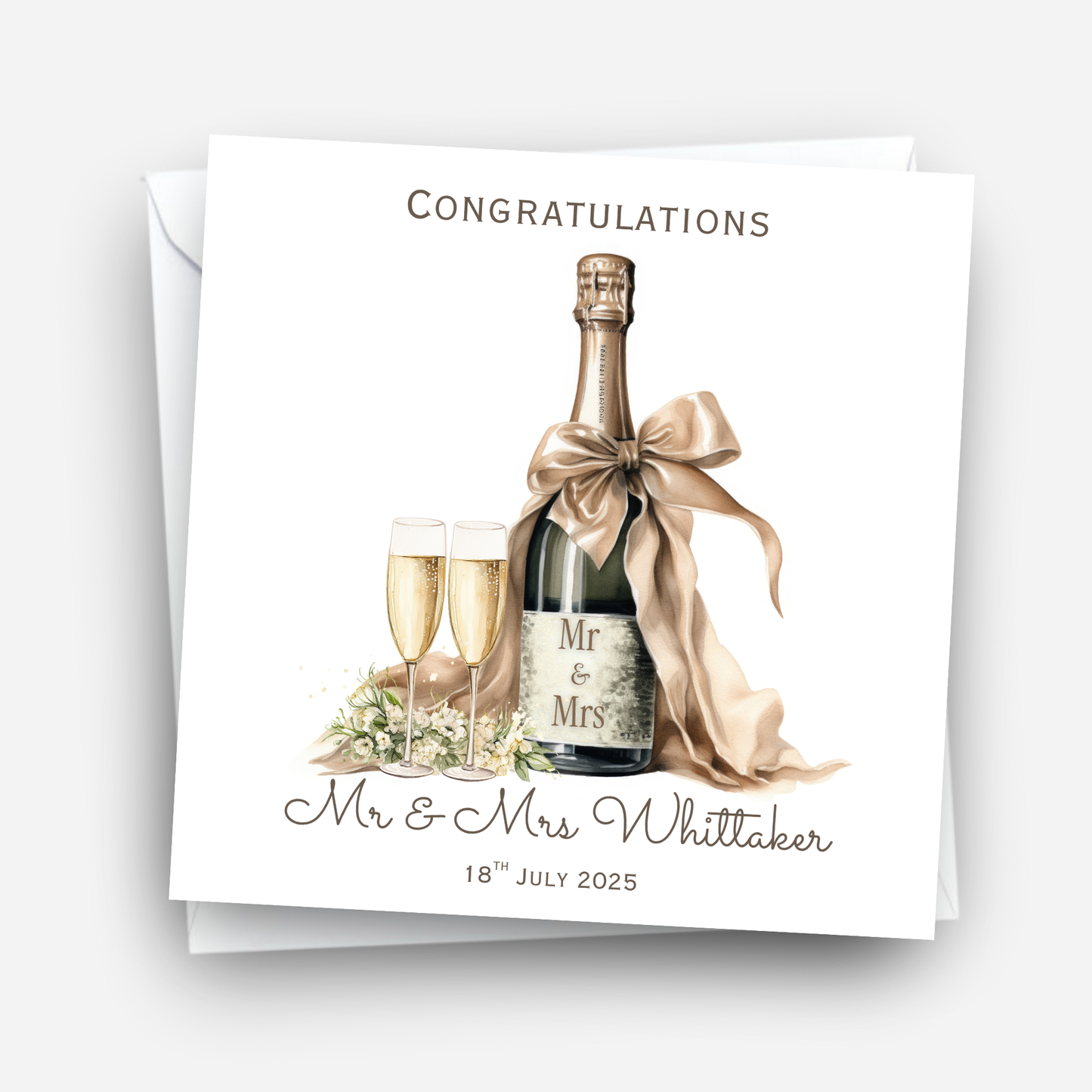 Bottle of Fizz and Glasses - C629