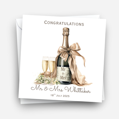 Bottle of Fizz and Glasses - C629