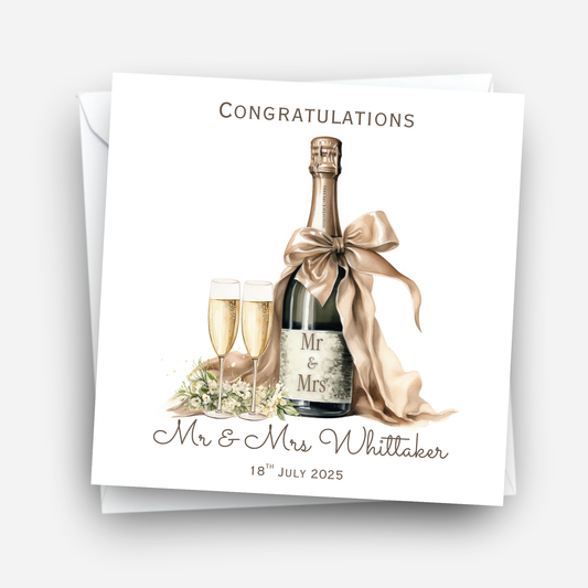 Bottle of Fizz and Glasses - C629