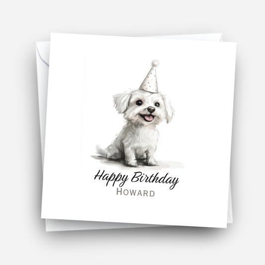Cute Puppy Birthday Card - C534