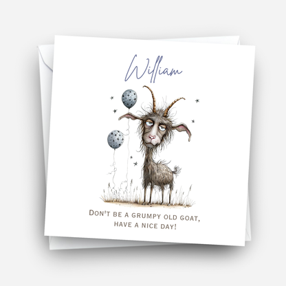 Funny Grumpy Goat Birthday Card - C570