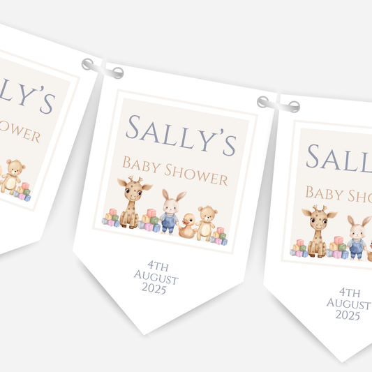 Cute Nursery Toys Baby Shower Bunting - B134
