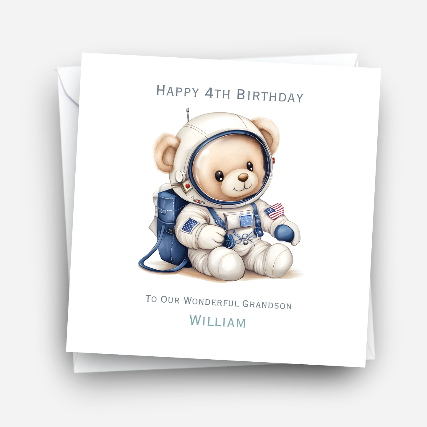 Teddy Astronaut Birthday Card - C590