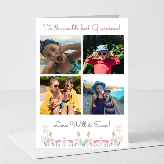 Happy Birthday Grandma, Mum or for anyone - Photo Card - PC17
