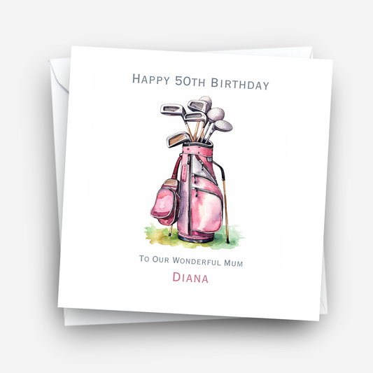 Golf Theme Birthday Card - C617