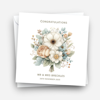 Lovely Floral Wedding Card - C690