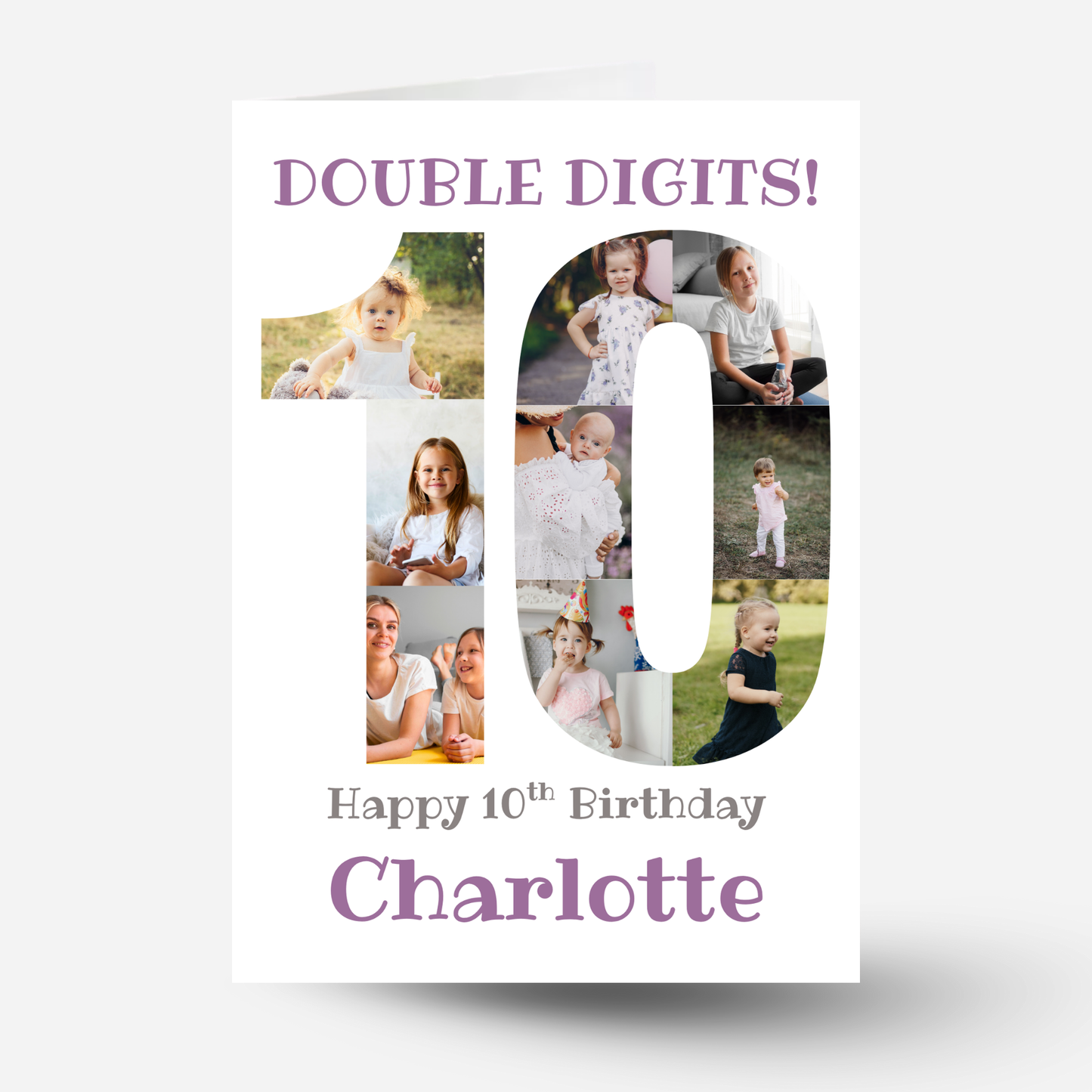 Double Digits! 10th  Birthday Photo Card - PC21