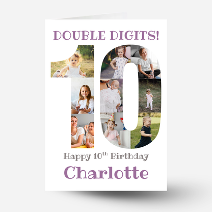 Double Digits! 10th  Birthday Photo Card - PC21