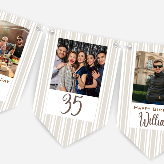Striped Photo Bunting - B154