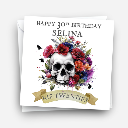 Alternative RIP Twenties Birthday Card - C501