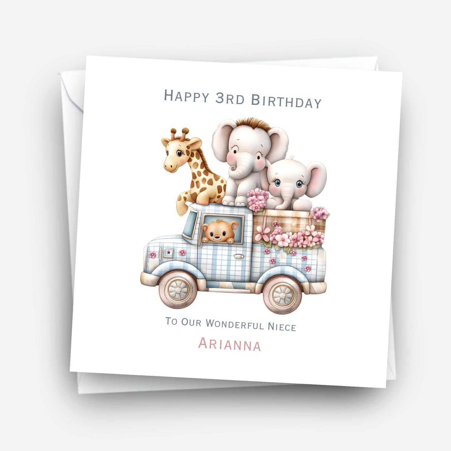 Cute Safari Animal Birthday Card - C556