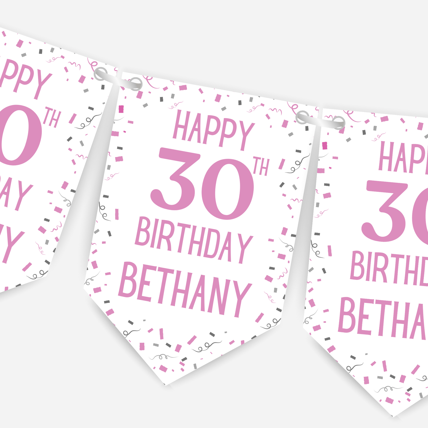 Party Style Any Age Birthday Bunting - B101