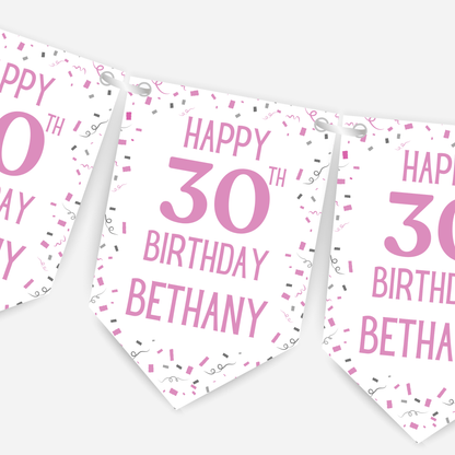 Party Style Any Age Birthday Bunting - B101