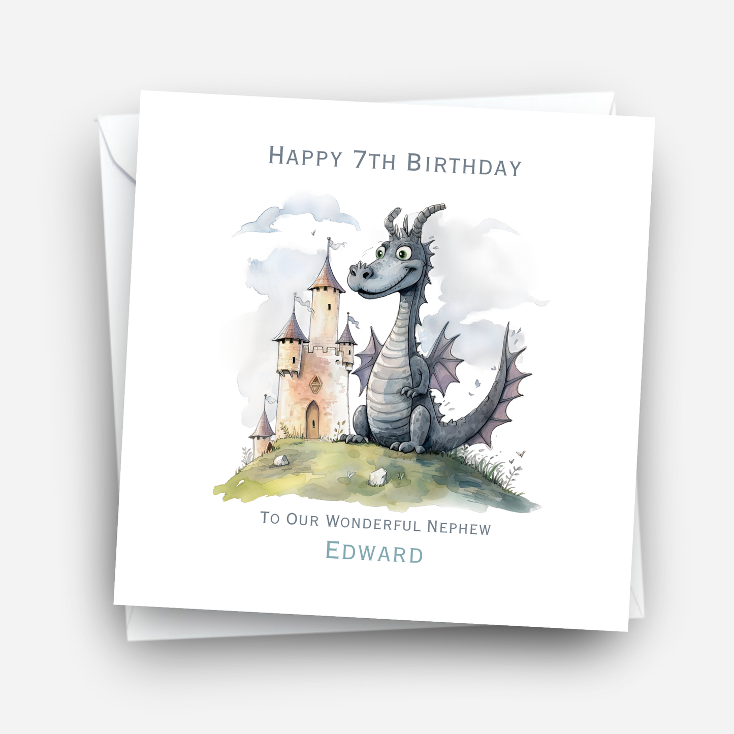 Dragon and Castle Birthday Card - C577