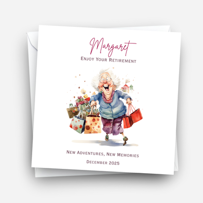 Fun Shopping Themed Retirement Card - C693