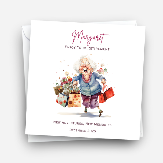Fun Shopping Themed Retirement Card - C693