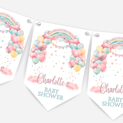 Baby Shower Rainbow Bunting - B235