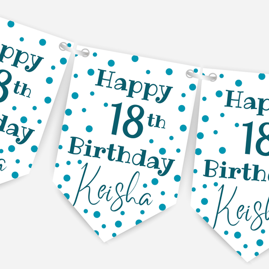 Bright Polka Dot Birthday Bunting - B141