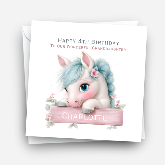 Cute Pony Birthday Card - C588