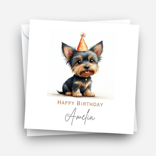 Cute Terrier Birthday Card - C536