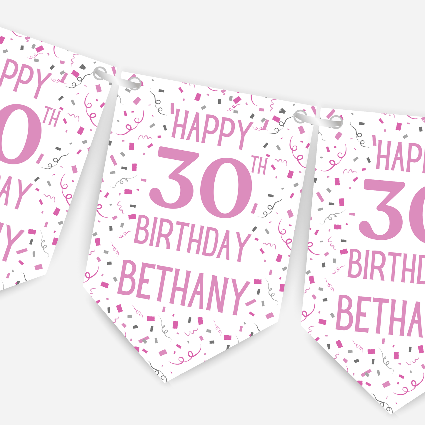 Party Style Any Age Birthday Bunting - B101