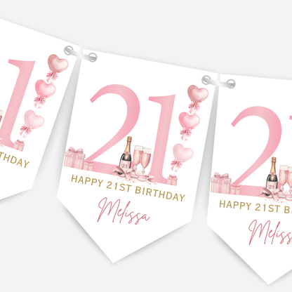 Gorgeous Party Bunting in Five Colours Any Age - B274