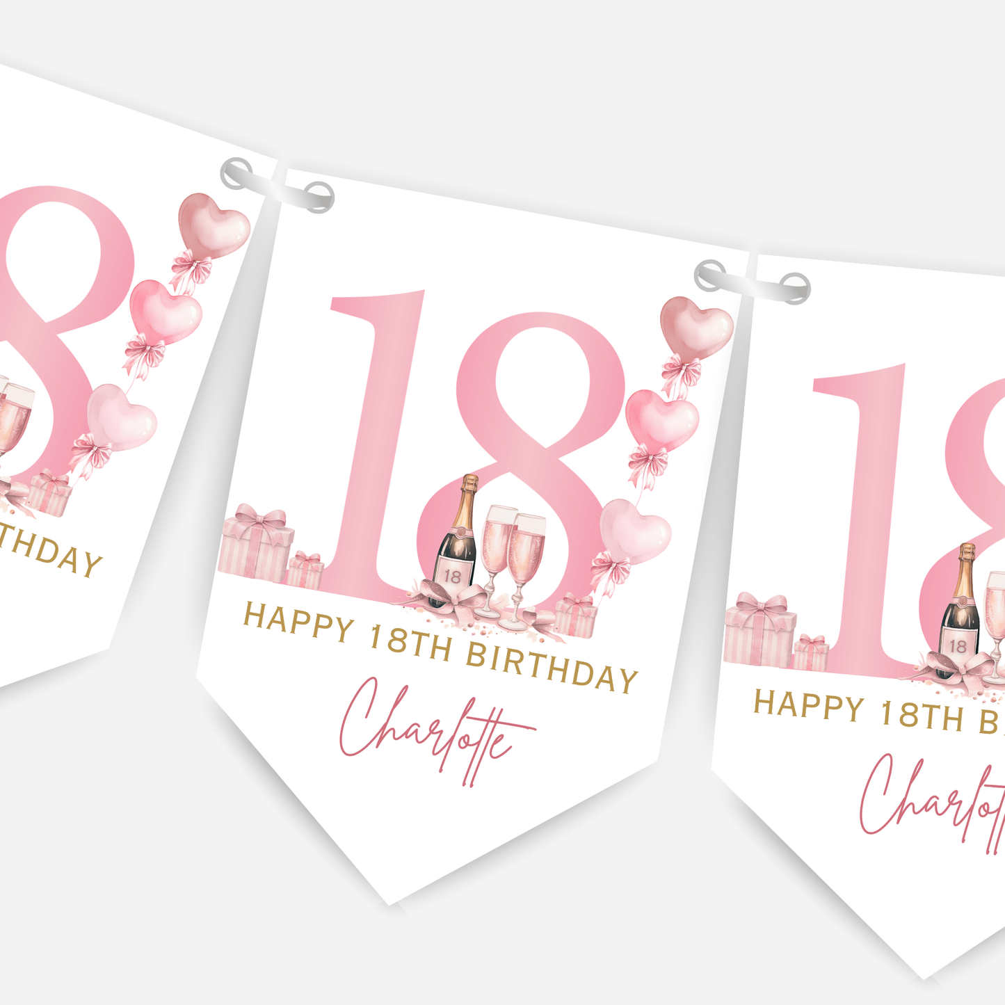 18th Or Any Age Birthday Bunting - B269