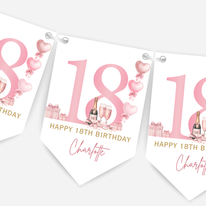 18th Or Any Age Birthday Bunting - B269